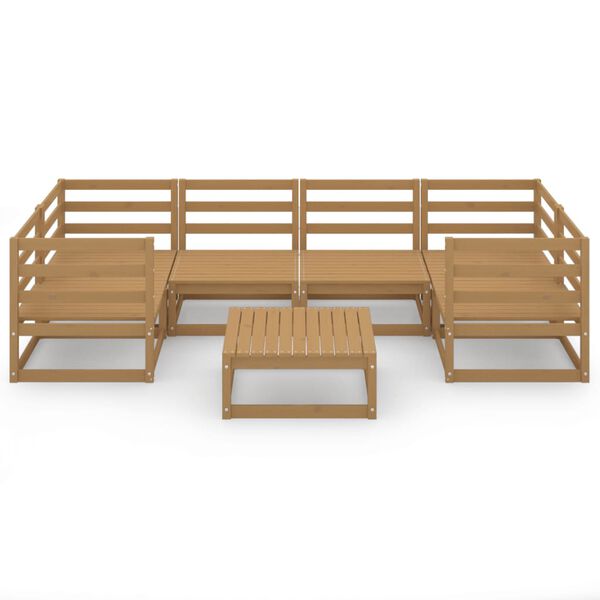 vidaXL Garden Lounge Set Honey brown Solid pinewood Large Modular