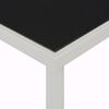 vidaXL Dining Table Black and grey Glass and powder-coated steel Large