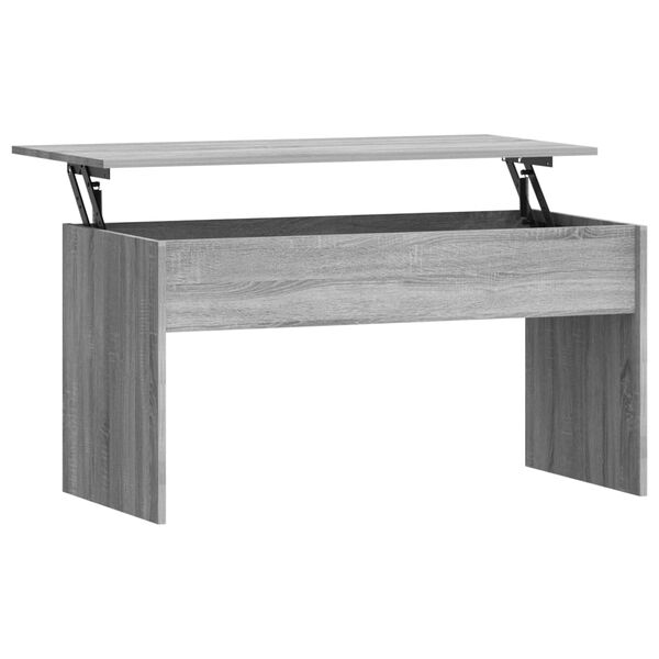 vidaXL Coffee Table Grey Sonoma Engineered Wood Standard Sliding Top