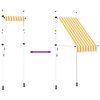 vidaXL Retractable Awning Orange and White Stripes