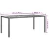 vidaXL Garden Table Grey Poly rattan Large Durable Garden Table