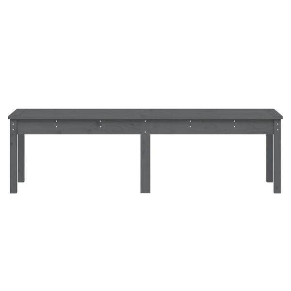 vidaXL Garden Bench Grey Solid pine wood 62.8x17.3x17.7 in Durable