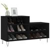 vidaXL Shoe Cabinet Black Engineered wood and metal Medium Shoe Cabinet