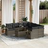 vidaXL Garden Sofa Set Grey with dark grey cushions