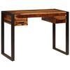vidaXL Desk Brown Solid Acacia wood, Powder-coated steel Medium Desk
