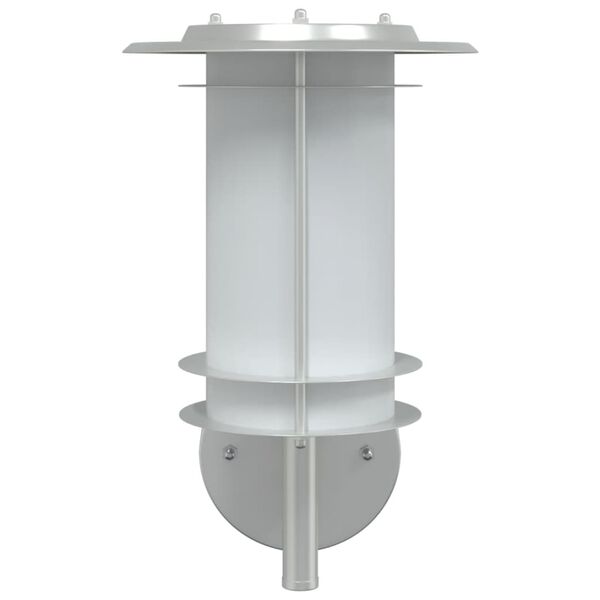 vidaXL Outdoor Wall Light Set of 2 Silver