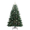 vidaXL Artificial Hinged Christmas Tree 300 LEDs & Ball Set 70.9"
