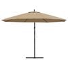 vidaXL Cantilever Garden Parasol Taupe Polyester Large Tiltable