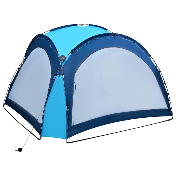 vidaXL Party Tent Blue Polyester, Fiberglass 11.8 ft x 11.8 ft