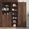vidaXL Highboard Brown oak Engineered wood Tall Highboard Rectangular