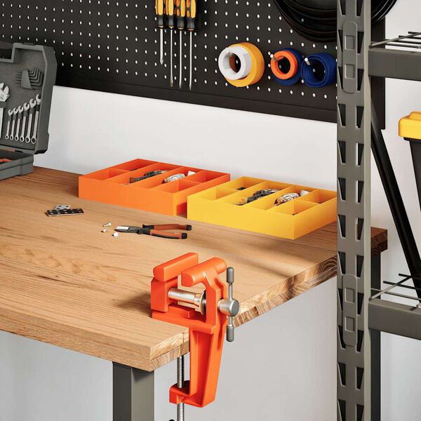 vidaXL Desk Top Light Brown 94.5x31.5x1.6" Solid Wood Oak Rectangular