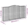 vidaXL Gabion Basket Silver Galvanized iron Large Sound-Absorbing