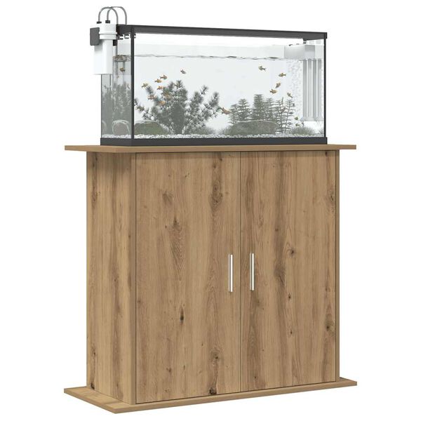 vidaXL Aquarium Stand Artisan Oak Engineered wood Medium Aquarium Stand