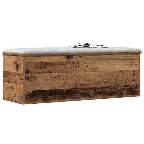 vidaXL Storage Box Old Wood 40.16 x 13.78 x 13.78 in Engineered Wood