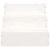 vidaXL Pet Stair White 15.7x14.8x13.8" Solid Wood Pine