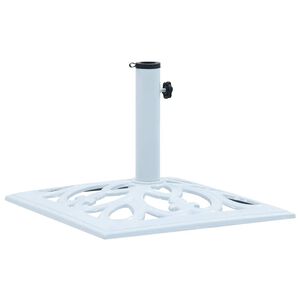 vidaXL Umbrella Base White Cast Iron 26.5 lbs Durable Umbrella Base