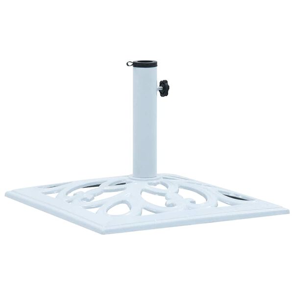 vidaXL Umbrella Base White Cast Iron 26.5 lbs Durable Umbrella Base