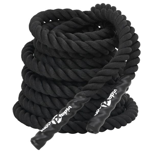 vidaXL Battle Rope Black 49.2 ' 24.3 lb Polyester