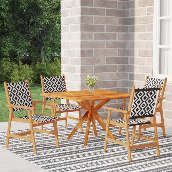 vidaXL Garden Dining Set Natural wood Solid acacia wood Medium Durable