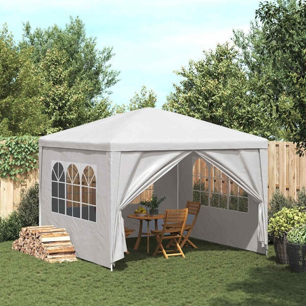 vidaXL Party Tent 9'10"x9'10" White