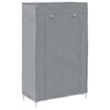 vidaXL Shoe Cabinet Grey Non-woven fabric, powder-coated steel, plastic