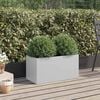 vidaXL Planter Silver Galvanized Steel Medium Durable Planter