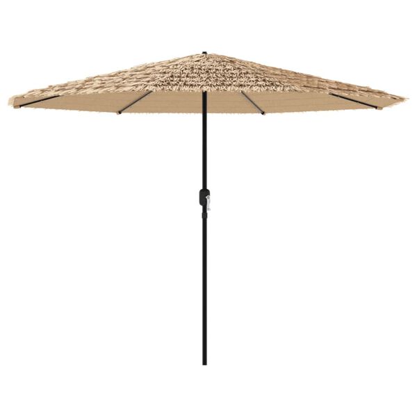 vidaXL Garden Parasol Brown Polyester, Powder-Coated Steel Large
