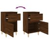 vidaXL Bedside Cabinet Set of 2 Brown Oak Engineered wood Standard