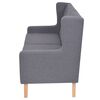vidaXL Sofa Set Grey Polyester fabric, Wooden frame Large Durable
