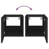 vidaXL TV Wall Cabinet Set of 2 Black Engineered Wood Medium