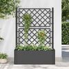 vidaXL Raised Bed Anthracite Plastic (PP) 39.4 x 16.9 x 55.9 in Planters