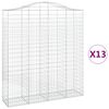vidaXL Arched Gabion Baskets 13 pcs 78.7x19.7x220/240" Galvanised Iron
