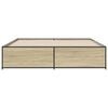 vidaXL Bed Frame Sonoma Oak Engineered wood Super King Strong