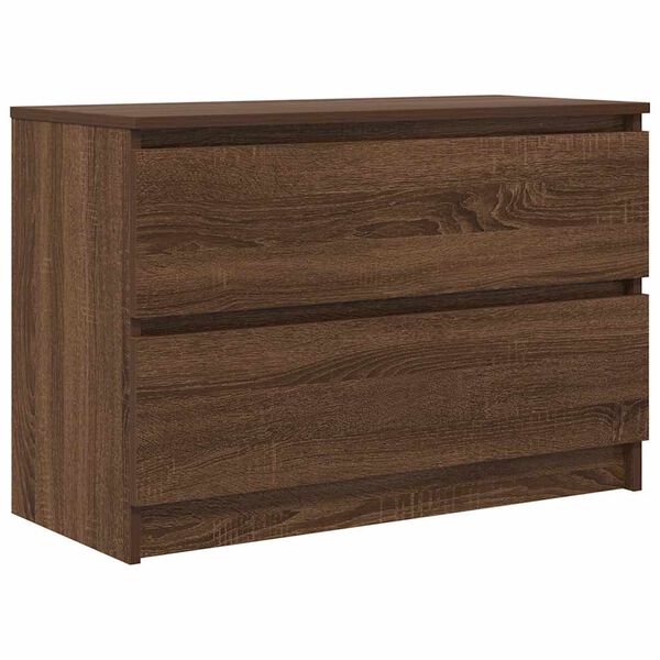 vidaXL TV Cabinet Brown Oak Engineered Wood 31.5 x 13.8 x 21.3 in