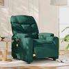 vidaXL Electric Massage Recliner Chair Dark green Polyester, Metal, Plywood