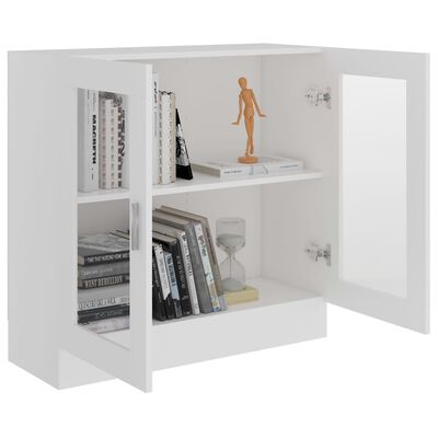 vidaXL Vitrine Cabinet White 32.5"x12"x31.5" Engineered Wood