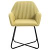 vidaXL Dining Chairs 6 pcs Green Fabric