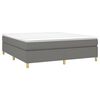 vidaXL Box Spring Bed Frame Dark Gray California King Fabric (US Only)