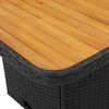 vidaXL Garden Table Black and brown