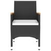 vidaXL Garden Dining Set Black, Cream White