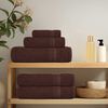 vidaXL Soap Towel Set of 4 Brown 100% Cotton 11.8 x 11.8 in Soap Towel