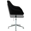 vidaXL Office Chair Black Polyester, Plywood, Steel Medium Swivel