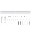 vidaXL Mini Sliding Cabinet Door Kit Carbon Steel White 48.0 "