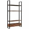 vidaXL Bookshelf Multicolour Solid Reclaimed Wood, Powder-Coated Iron