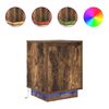 vidaXL Bedside Cabinet Set of 2 Smoked oak Engineered wood Medium