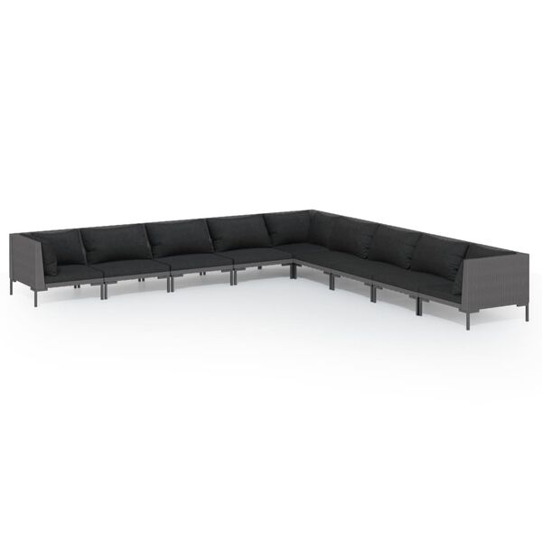 vidaXL Garden Lounge Set Dark grey