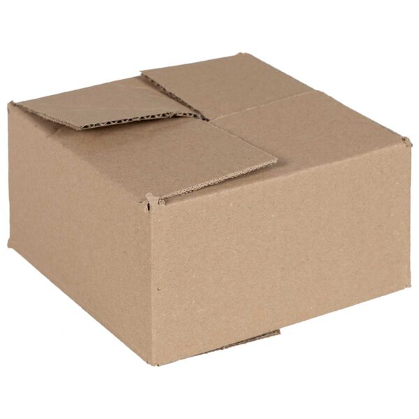 vidaXL Folding Box 50 pcs Natural 5.91 x 5.91 x 3.15 in Cardboard