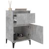 vidaXL Bedside Cabinet Concrete Grey Engineered Wood, Metal Small