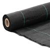 vidaXL Weed Membrane Black 100% Polypropylene 6.6ft x 32.8ft Foldable
