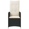 vidaXL Reclining Garden Chair Set of 2 Black, Cream White
